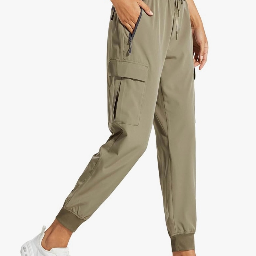 Khaki Cargo Jogger Pants